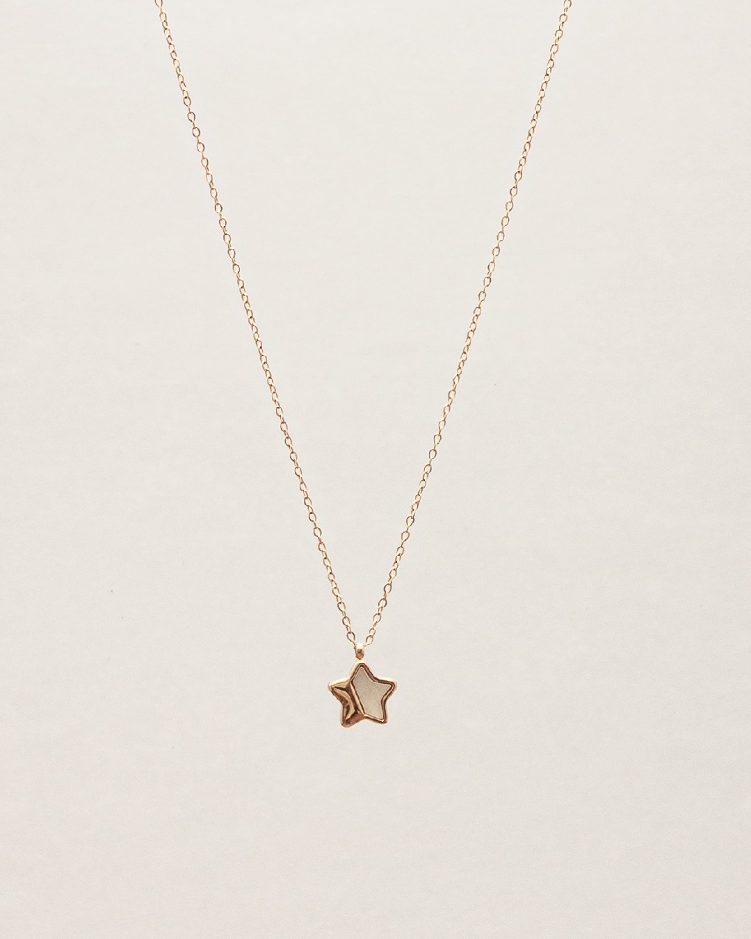 Collar Acero Star Nácar