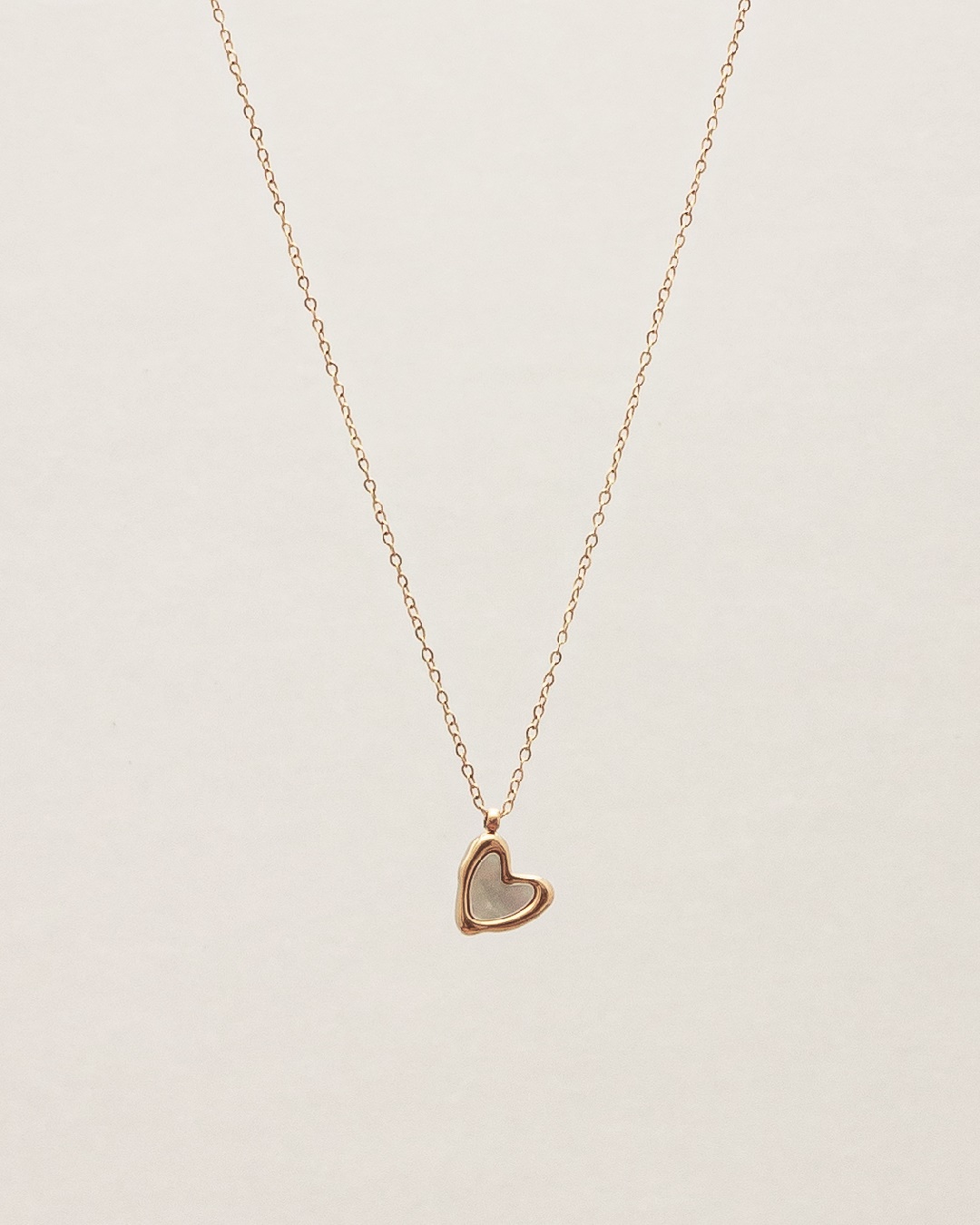 Collar Acero Cuore Nácar