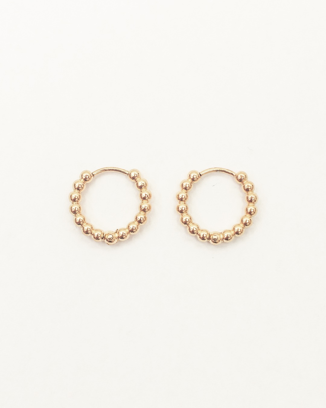 Pendientes Acero Aro Bolitas