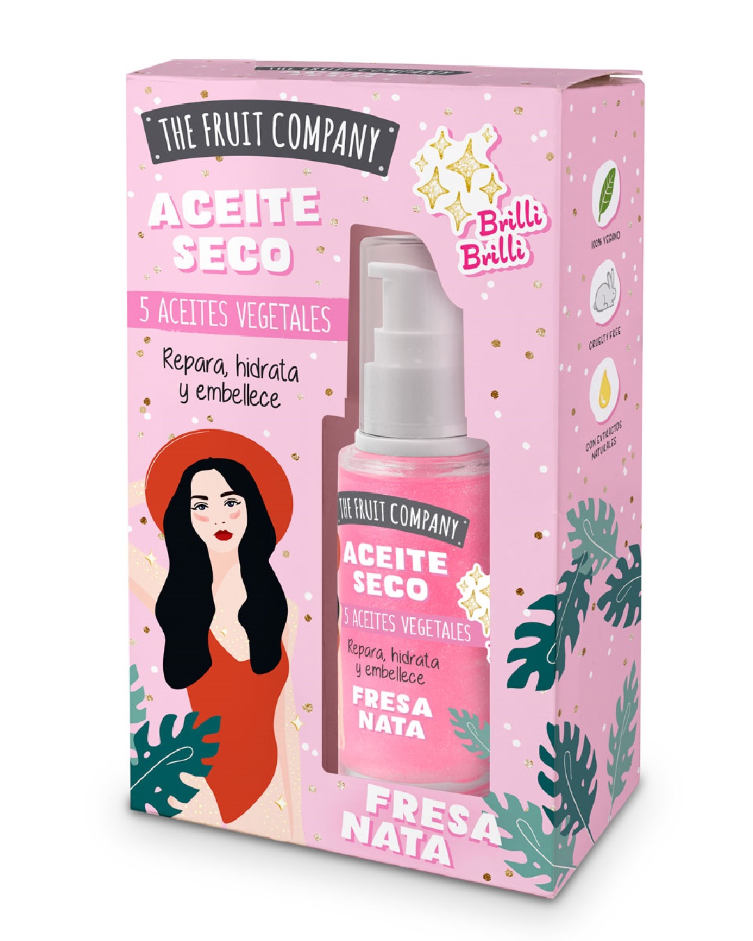 Dry Oil Glitter Fresa Nata 50 ml TFC