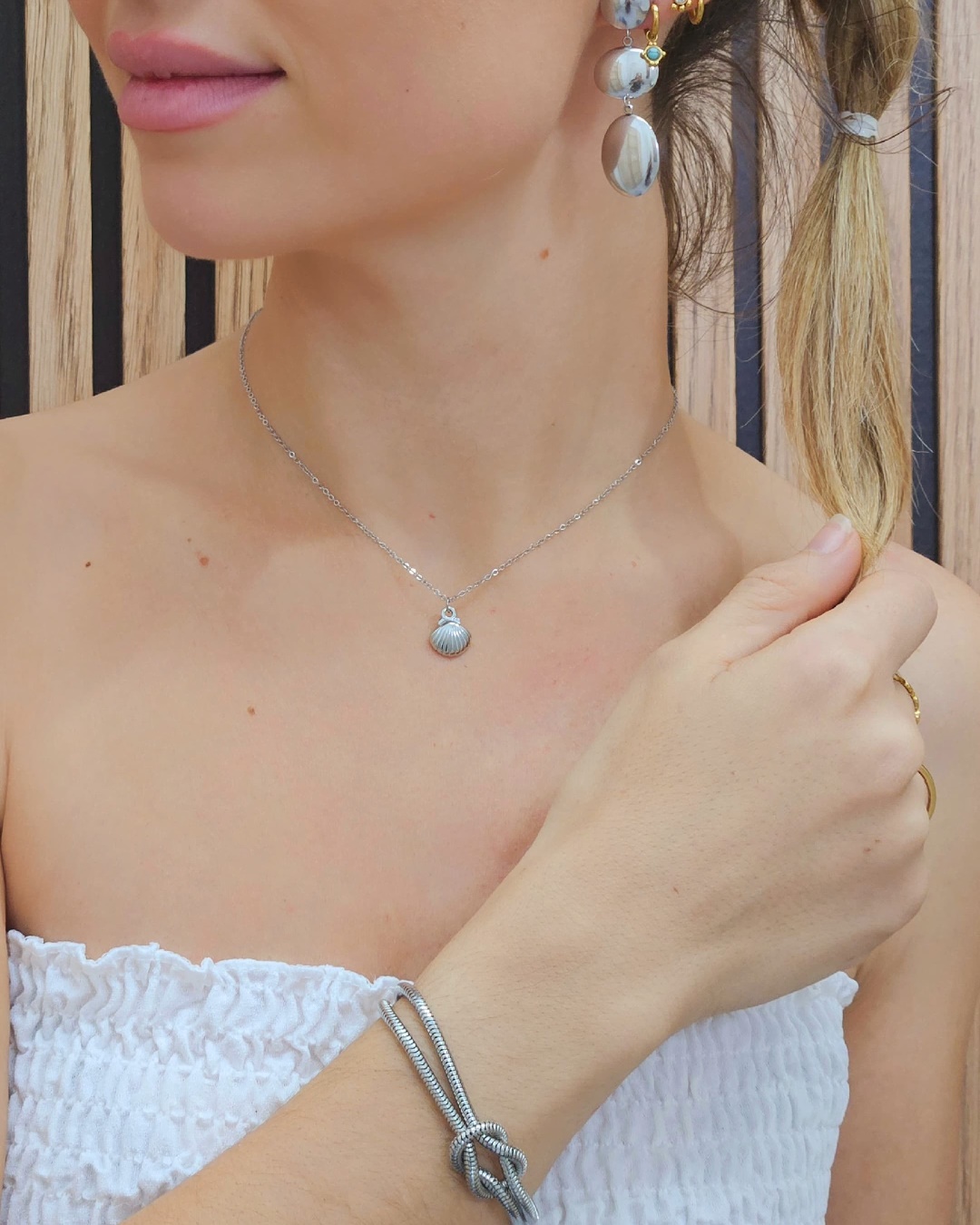 Collar Acero Concha