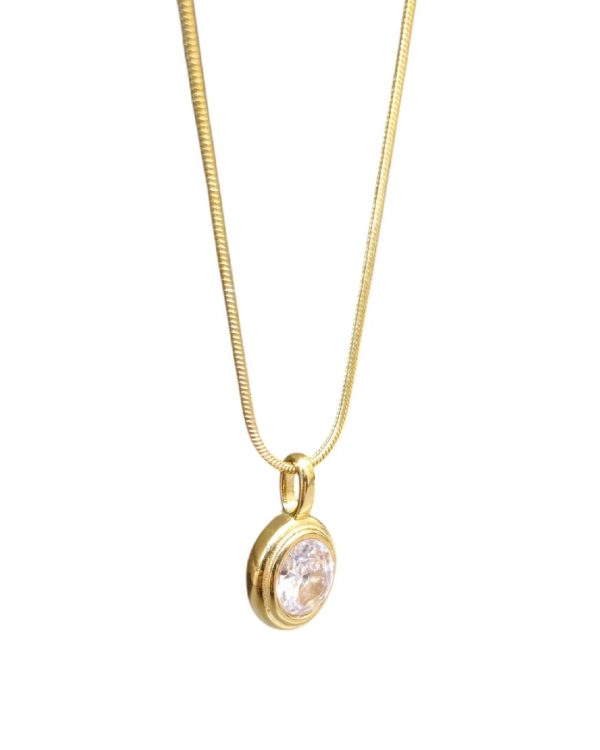 Collar de acero con baño de oro - Joyitas de Acero