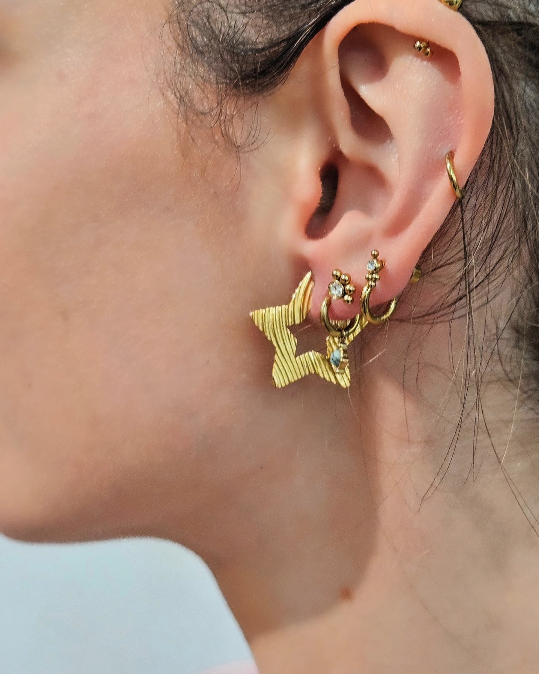 Pendientes Acero Súper Star