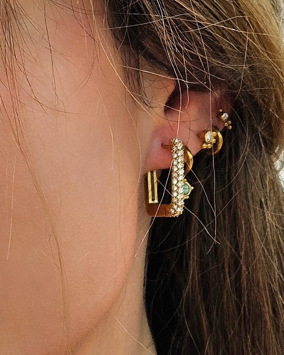 Aro Acero Circonitas Blancas