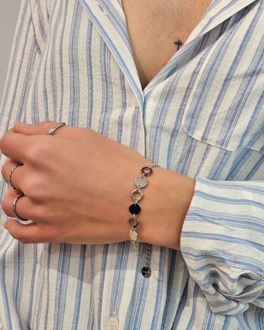 Pulsera Acero Claudia Plateada