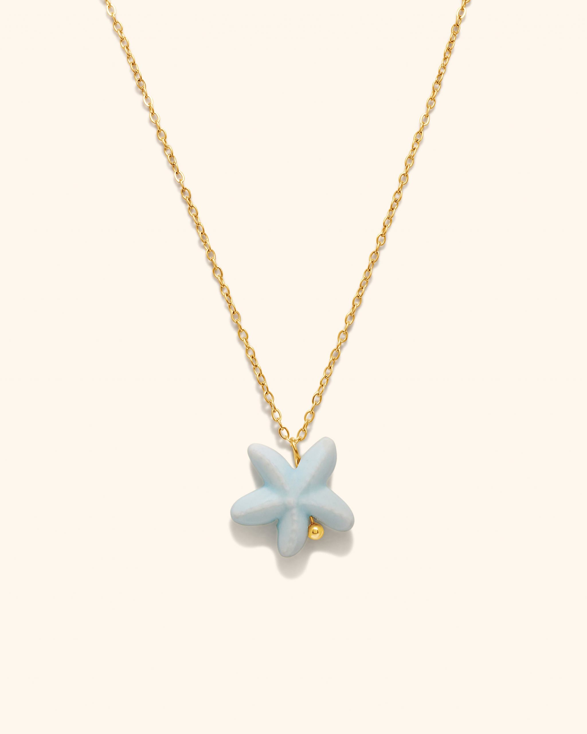Collar Acero Starfish Blue