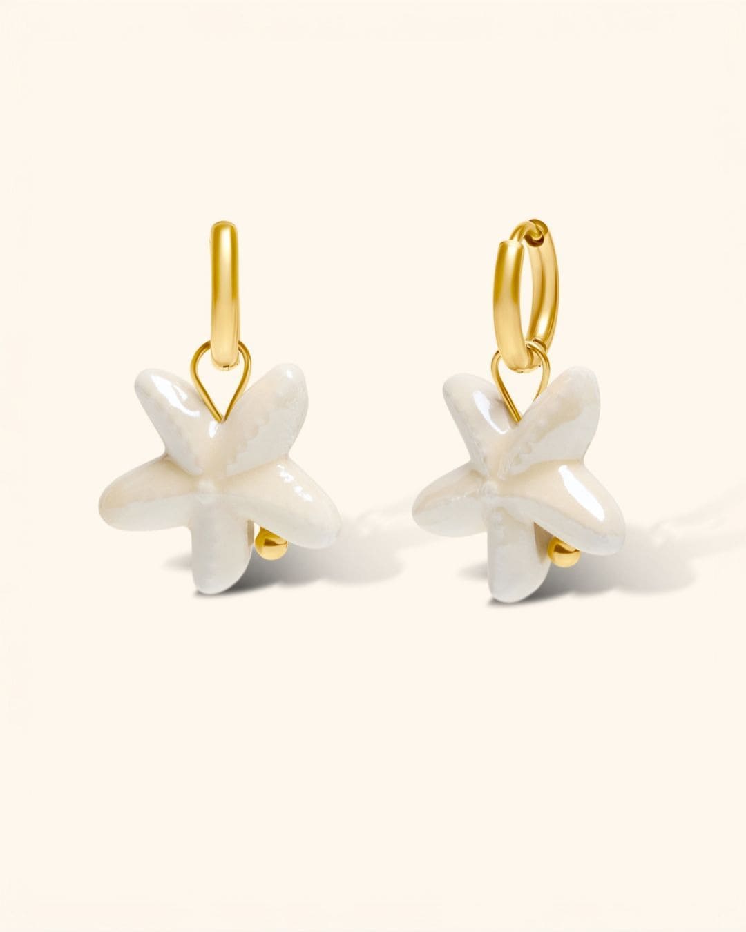 Pendientes Acero Starfish White