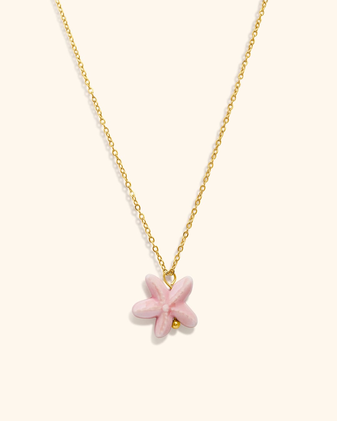 Collar Acero Starfish Pink