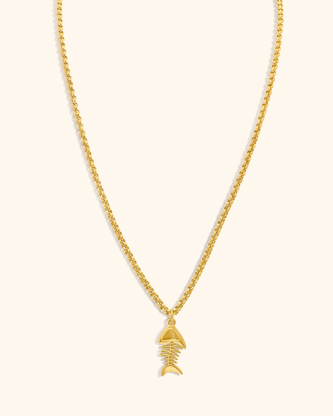 Collar De Acero con colgante Pez