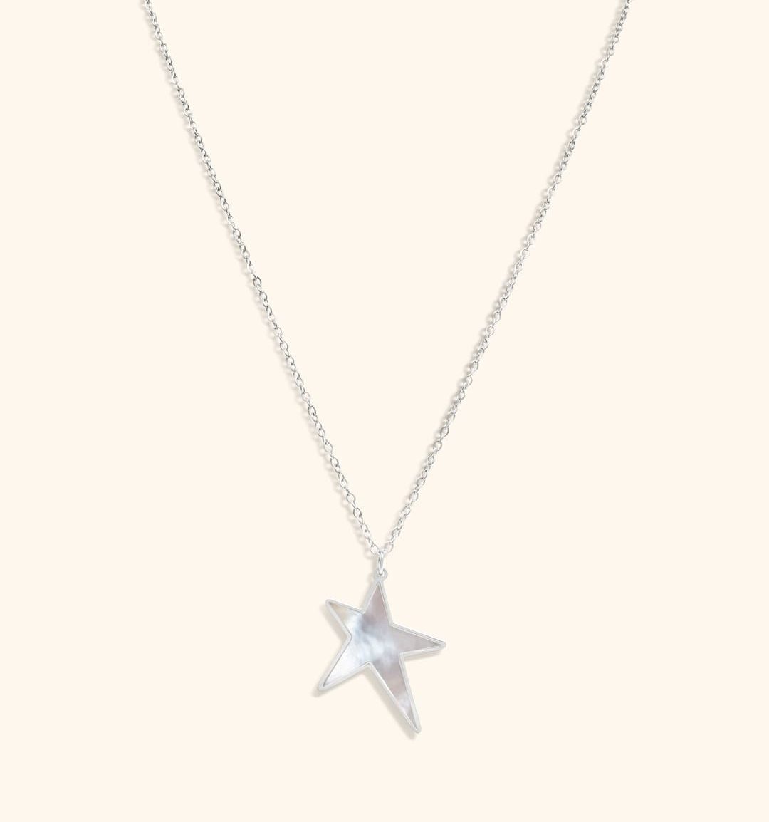 Collar Acero Estrella Nacarada