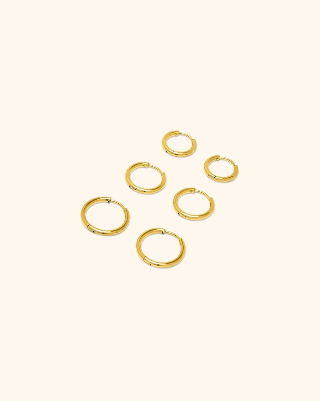 Par De Pendientes De Aro De Acero