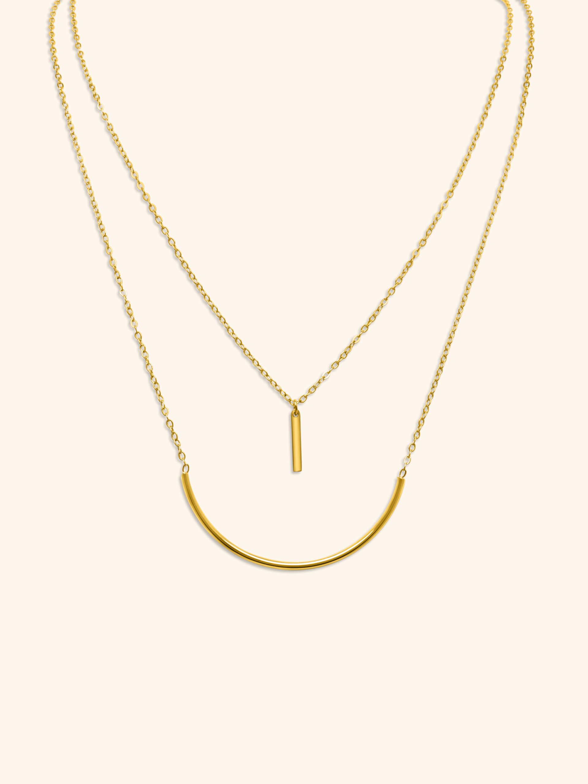 Collar Acero Doble Aura