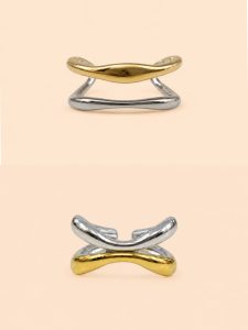 Anillo Bicolor de Acero Inoxidable