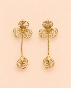 Pendientes Acero Loto Dorado